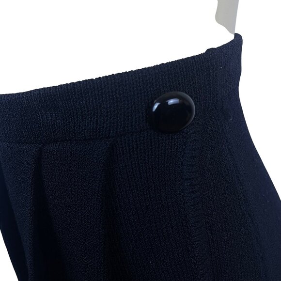 St. John Womens Black Knit Button Detail Wrap Style Skirt Size 6 USA - Picture 4 of 7
